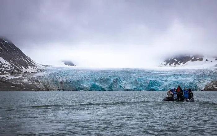 Framed Print : cruising in the Arctic in the Magdalensfjord on Svalbard along a glacier Framed Print : cruising in the Arctic in the Magdalensfjord on Svalbard along a glacier