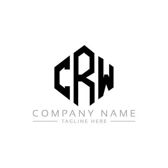 Framed Print : CRW letter logo design with polygon shape Framed Print : CRW letter logo design with polygon shape
