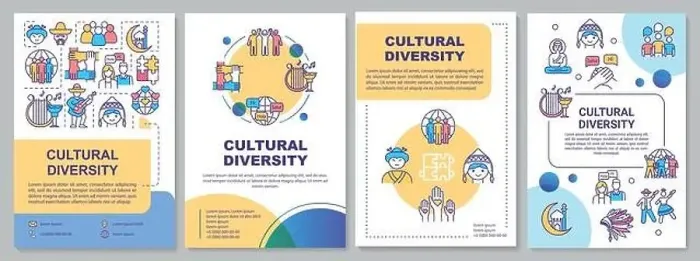 Framed Print : Cultural diversity brochure template Framed Print : Cultural diversity brochure template