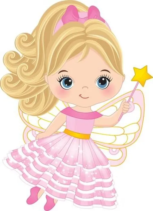 Framed Print : Cute Blond Fairy Girl in Pink Dress Holding Magic Wand. Vector Little Fairy Framed Print : Cute Blond Fairy Girl in Pink Dress Holding Magic Wand. Vector Little Fairy