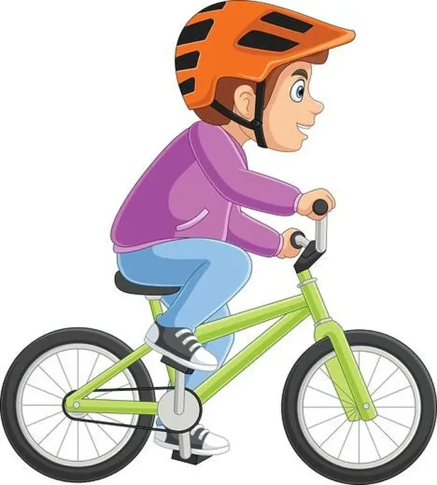Framed Print : Cute boy cartoon riding a bicycle Framed Print : Cute boy cartoon riding a bicycle