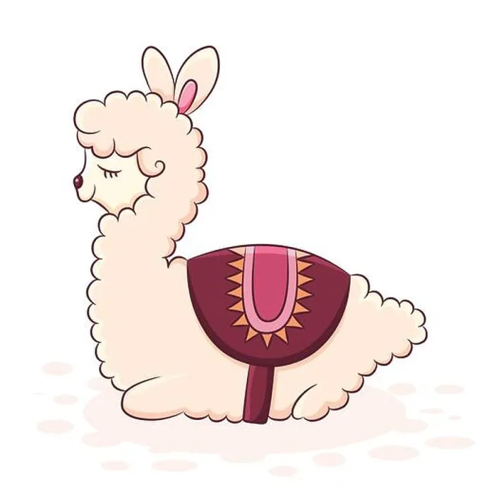 Framed Print : Cute cartoon llama 2 Framed Print : Cute cartoon llama 2