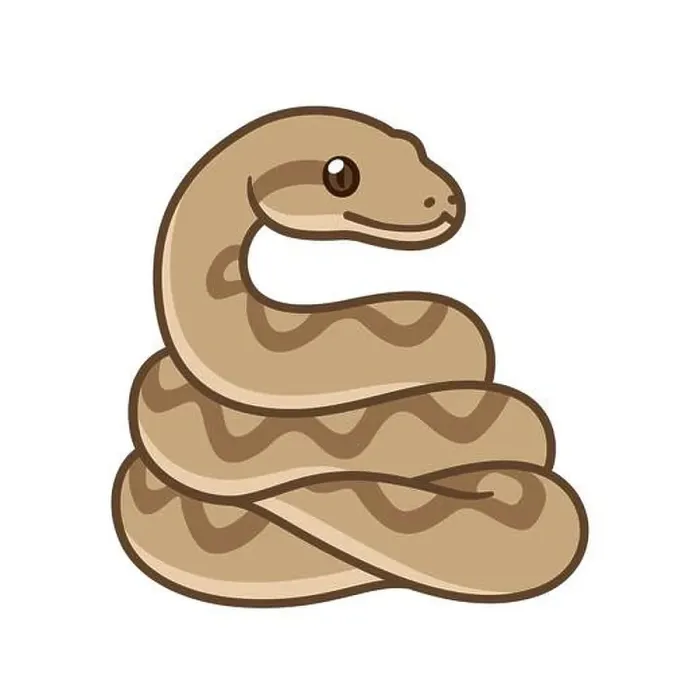 Framed Print : Cute cartoon snake drawing. Brown ball python or boa constrictor. Isolated vector clip art illustration Framed Print : Cute cartoon snake drawing. Brown ball python or boa constrictor. Isolated vector clip art illustration
