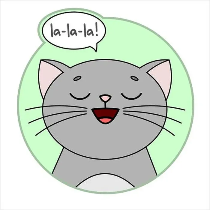 Framed Print : Cute Cat, Round Icon, Emoji. Gray Cat With A Whiskers Smiles