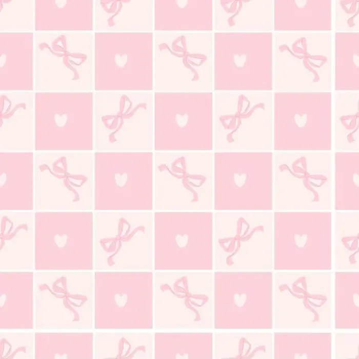 Framed Print : Cute coquette seamless pattern pink ribbon bow and hearts on delicate pink checkered background Framed Print : Cute coquette seamless pattern pink ribbon bow and hearts on delicate pink checkered background
