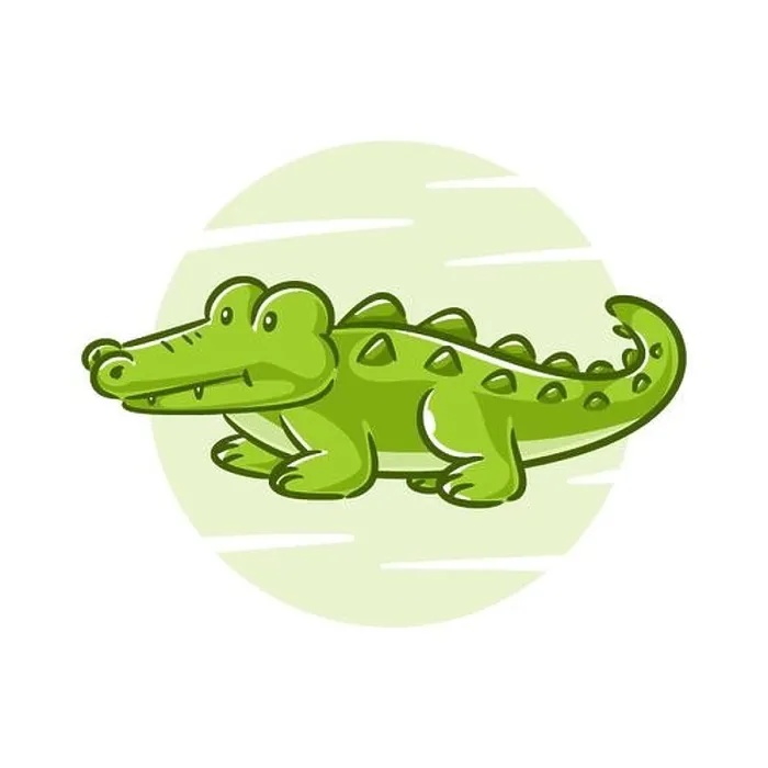 Framed Print : Cute crocodile cartoon vector illustration on a white background Framed Print : Cute crocodile cartoon vector illustration on a white background