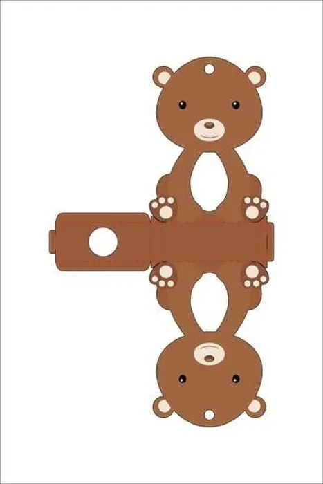 Framed Print : Cute easter egg holder bear template Framed Print : Cute easter egg holder bear template
