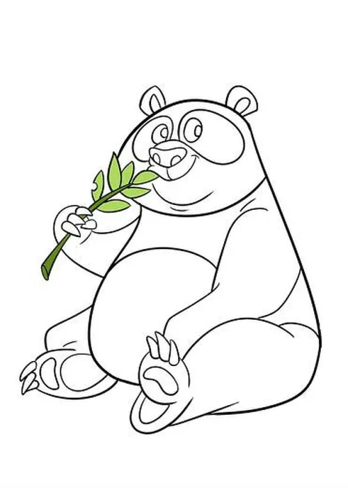 Framed Print : Cute giant panda. Template for a coloring book with funny animals. Coloring template for kids Framed Print : Cute giant panda. Template for a coloring book with funny animals. Coloring template for kids