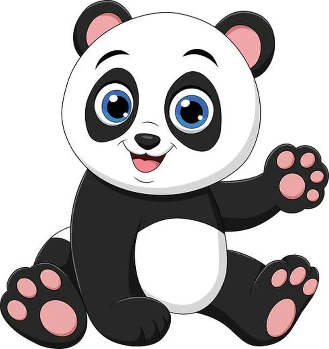 Framed Print : Cute Panda cartoon animal vector illustration Framed Print : Cute Panda cartoon animal vector illustration