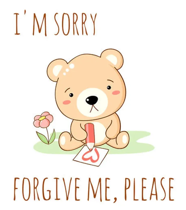 Framed Print : Cute sad cartoon bear draws a pencil heart Framed Print : Cute sad cartoon bear draws a pencil heart