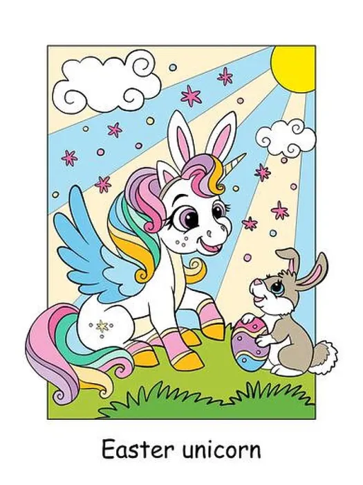Framed Print : Cute unicorn head with rainbow mane in the sky with stars Framed Print : Cute unicorn head with rainbow mane in the sky with stars