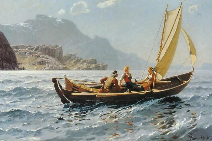 Framed Print : Dahl Hans - a Beautiful Journey off Bergen Norway
