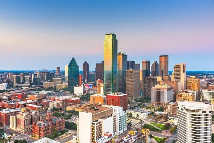 Framed Print : Dallas, Texas, USA downtown city skyline at twilight Framed Print : Dallas, Texas, USA downtown city skyline at twilight
