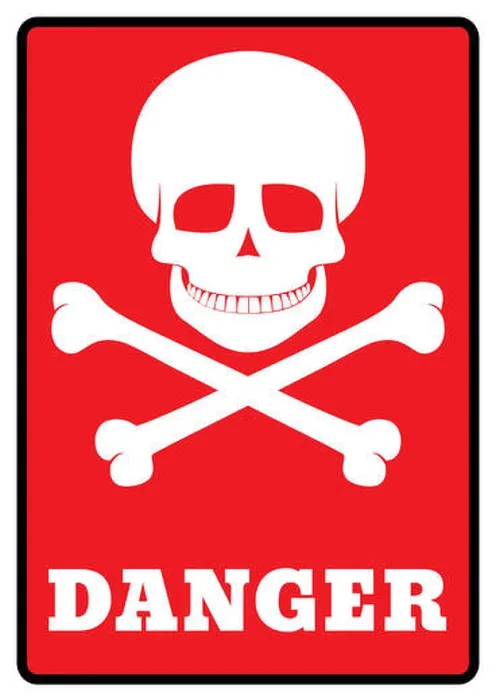 Framed Print : Danger skull warning death symbol Framed Print : Danger skull warning death symbol