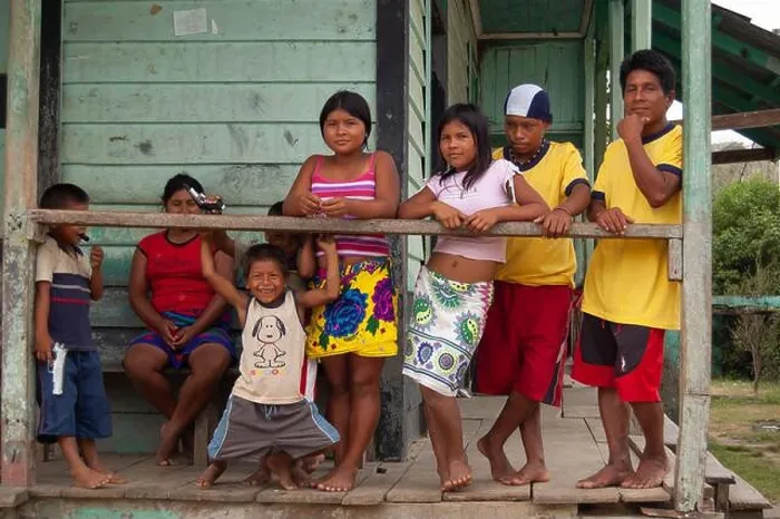 Framed Print : Darien Province, Panama. 07-18-2019. Indigenous family gather at their house in Yaviza in the Darien Province of Panama Framed Print : Darien Province, Panama. 07-18-2019. Indigenous family gather at their house in Yaviza in the Darien Province of Panama