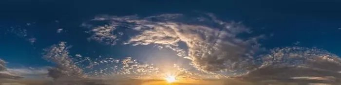 Framed Print : Dark blue sunset sky pano with Cumulus clouds Framed Print : Dark blue sunset sky pano with Cumulus clouds