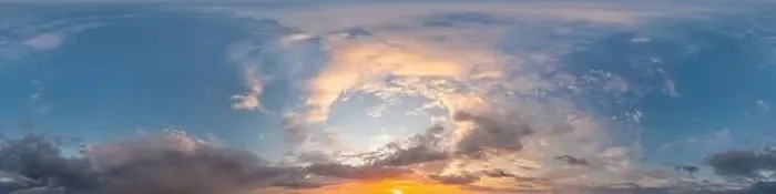 Framed Print : Dark blue sunset sky panorama with Cirrus clouds