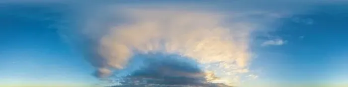 Framed Print : Dark blue sunset sky panorama with Cumulus clouds Framed Print : Dark blue sunset sky panorama with Cumulus clouds