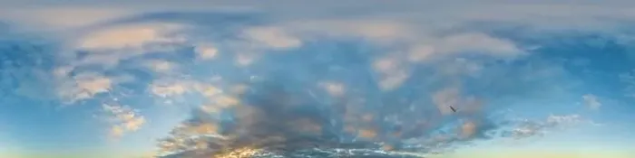 Framed Print : Dark blue sunset sky panorama with Cumulus clouds Framed Print : Dark blue sunset sky panorama with Cumulus clouds
