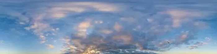 Framed Print : Dark blue sunset sky panorama with Cumulus clouds Framed Print : Dark blue sunset sky panorama with Cumulus clouds