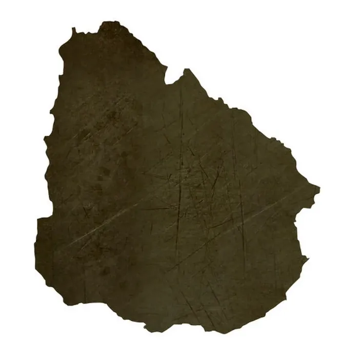 Framed Print : Dark silhouetted and textured map of Uruguay isolated on white background Framed Print : Dark silhouetted and textured map of Uruguay isolated on white background