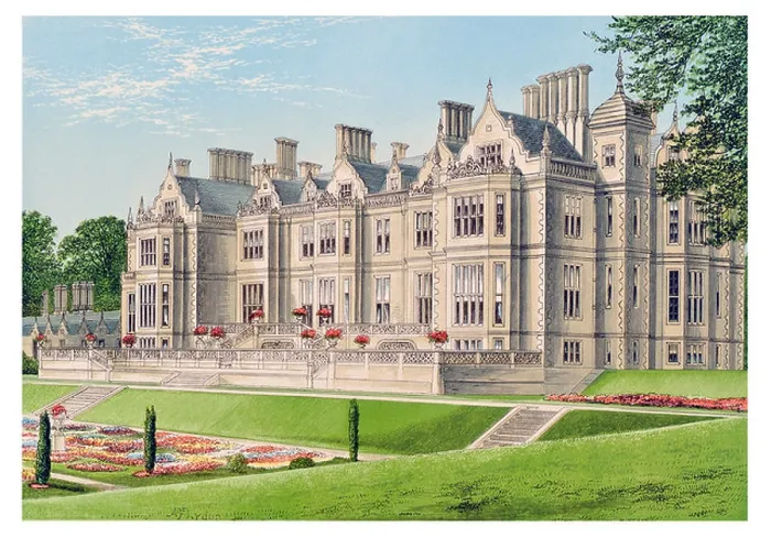 Framed Print : Dartrey Dartry House Castle Dawson Grove Dartry William Burn Elizabethan Revivial mansion garden terrace Ireland Framed Print : Dartrey Dartry House Castle Dawson Grove Dartry William Burn Elizabethan Revivial mansion garden terrace Ireland