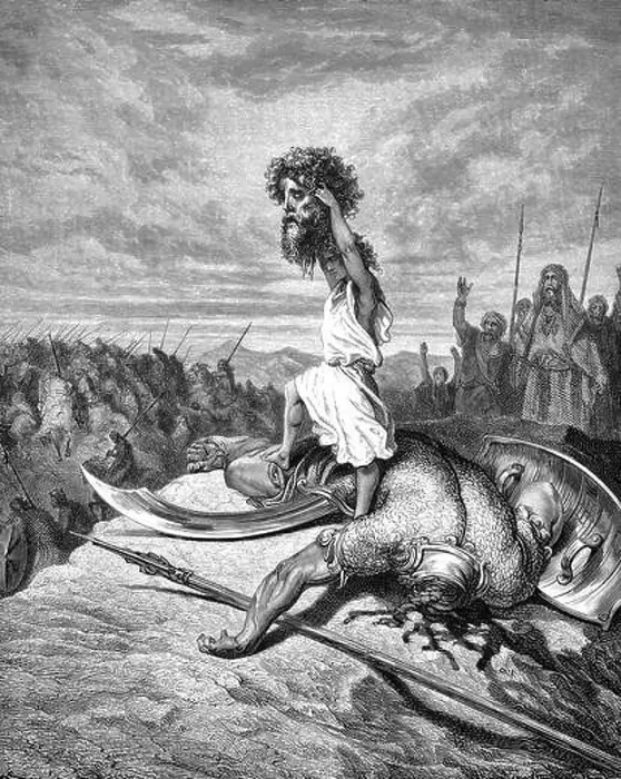Framed Print : David with the head of Goliath (Book of Samuel). Illustration by Gustave Dore Framed Print : David with the head of Goliath (Book of Samuel). Illustration by Gustave Dore