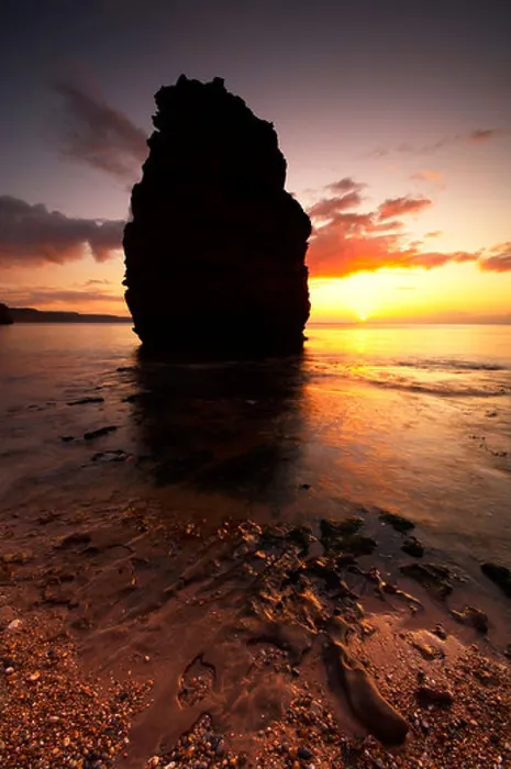Framed Print : Dawn sunrise at Ladram Bay on the East Devon jurassic coast UK Framed Print : Dawn sunrise at Ladram Bay on the East Devon jurassic coast UK