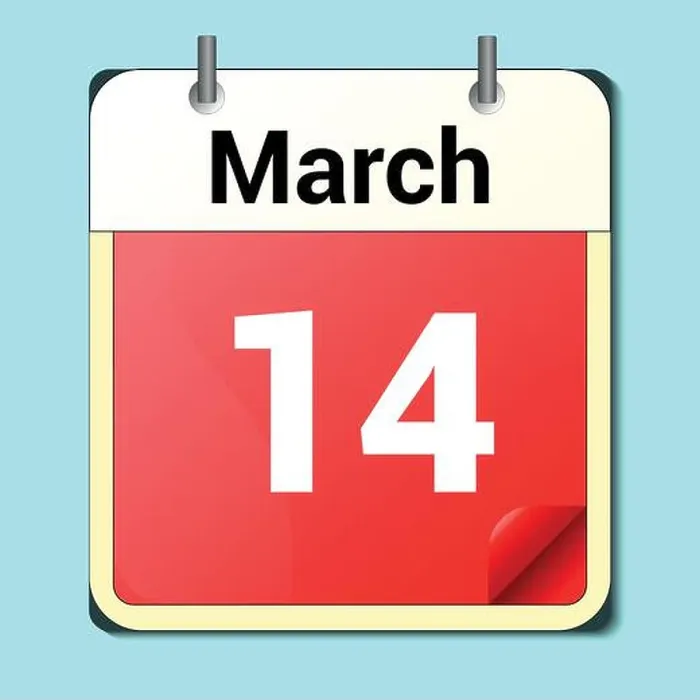 Framed Print : day on the calendar, vector image format, March 14 Framed Print : day on the calendar, vector image format, March 14