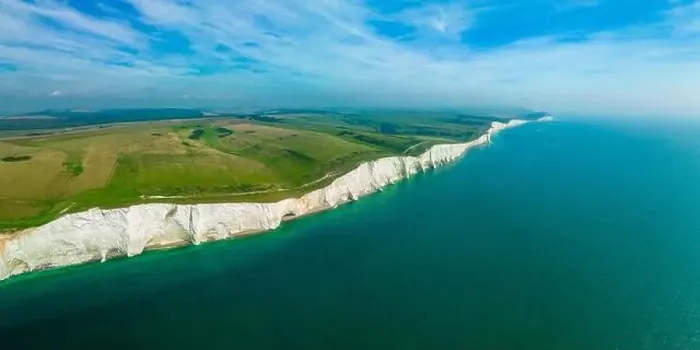 Framed Print : A daytime aerial drone view of the Seven Sisters cliffs on the East Sussex coast, UK Framed Print : A daytime aerial drone view of the Seven Sisters cliffs on the East Sussex coast, UK