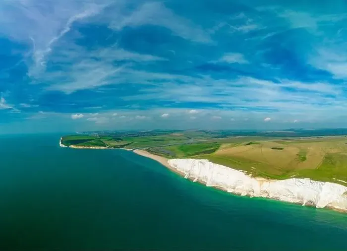 Framed Print : A daytime aerial drone view of the Seven Sisters cliffs on the East Sussex coast, UK Framed Print : A daytime aerial drone view of the Seven Sisters cliffs on the East Sussex coast, UK