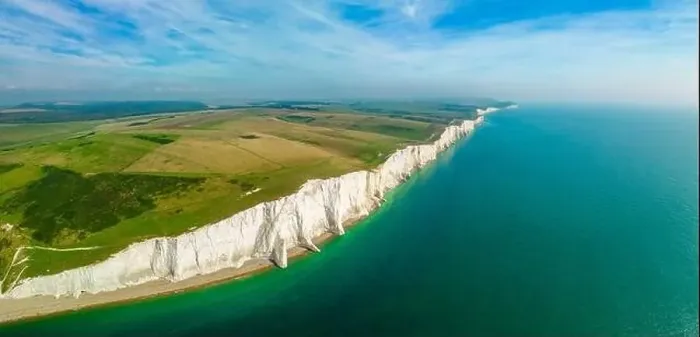 Framed Print : A daytime aerial drone view of the Seven Sisters cliffs on the East Sussex coast, UK Framed Print : A daytime aerial drone view of the Seven Sisters cliffs on the East Sussex coast, UK