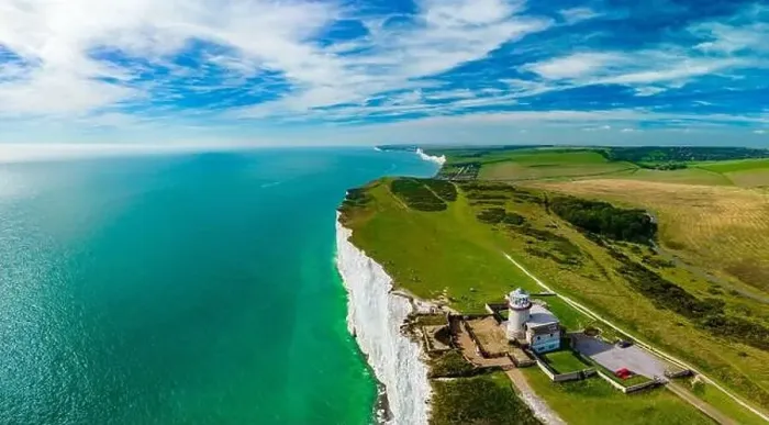 Framed Print : A daytime aerial drone view of the Seven Sisters cliffs on the East Sussex coast, UK Framed Print : A daytime aerial drone view of the Seven Sisters cliffs on the East Sussex coast, UK