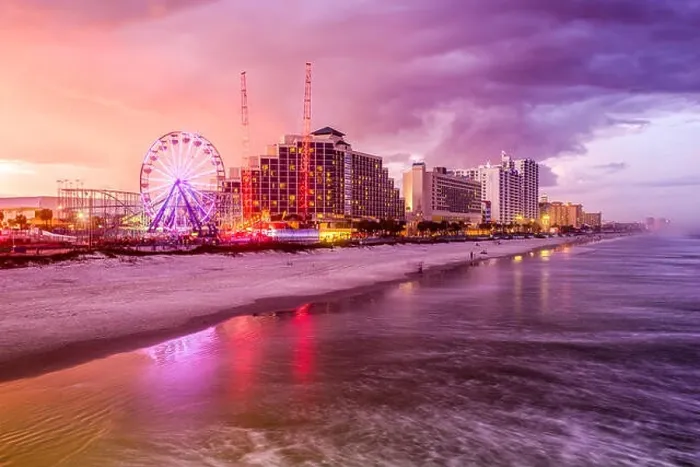 Framed Print : Daytona Beach, Florida, USA beach and resorts cityscape Framed Print : Daytona Beach, Florida, USA beach and resorts cityscape