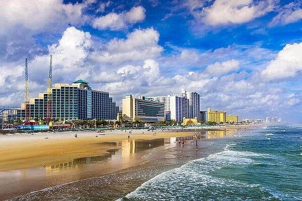 Daytona Beach, Florida, USA beachfront skyline