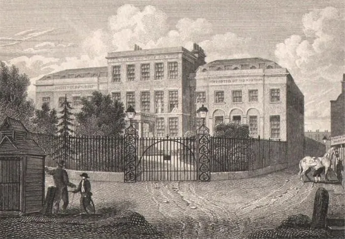 Framed Print : The Deaf and Dumb asylum, Kent Road, London. Antique engraved print 1817 Framed Print : The Deaf and Dumb asylum, Kent Road, London. Antique engraved print 1817