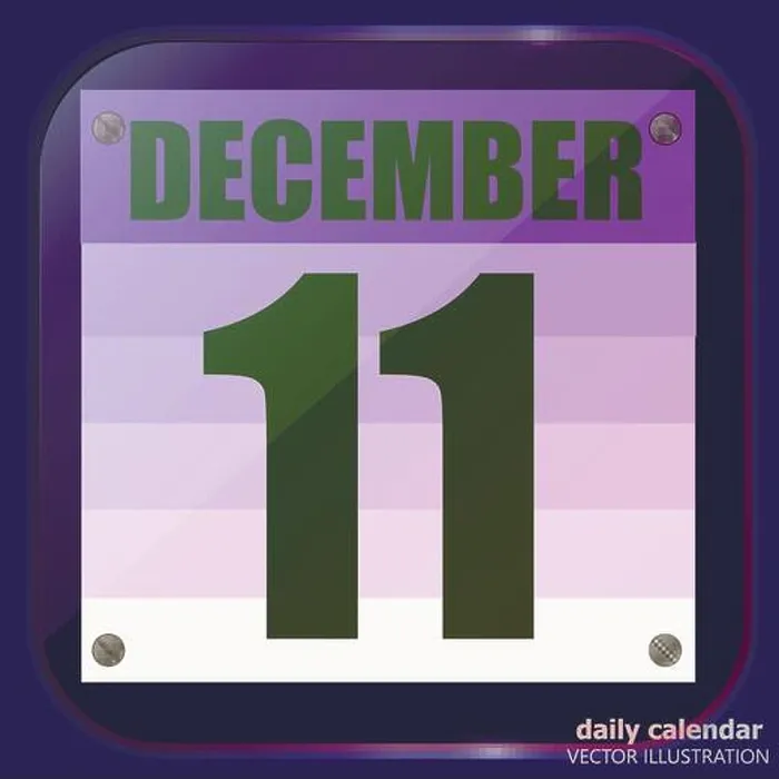 Framed Print : December 11 icon. For planning important day