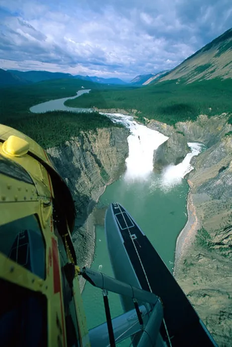 Framed Print : DeHavilland Beaver floatplane flies over Virginia Falls on the South Nahanni River in the Northwest Territories, Canada Framed Print : DeHavilland Beaver floatplane flies over Virginia Falls on the South Nahanni River in the Northwest Territories, Canada