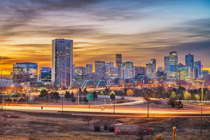 Framed Print : Denver, Colorado, USA downtown city skyline at dawn Framed Print : Denver, Colorado, USA downtown city skyline at dawn