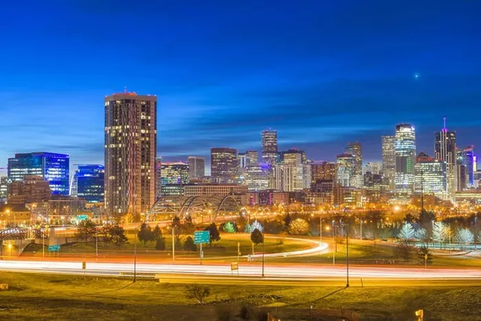 Framed Print : Denver, Colorado, USA downtown city skyline at dawn Framed Print : Denver, Colorado, USA downtown city skyline at dawn