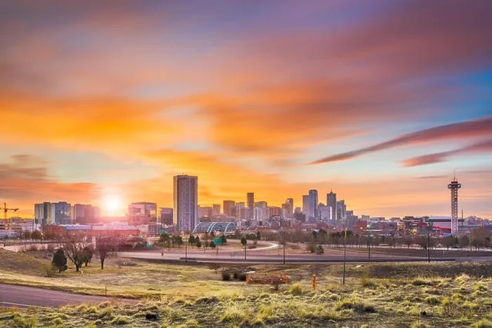 Framed Print : Denver, Colorado, USA downtown city skyline at dawn Framed Print : Denver, Colorado, USA downtown city skyline at dawn
