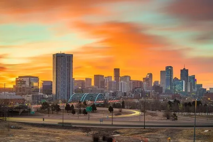 Framed Print : Denver, Colorado, USA downtown city skyline at dawn Framed Print : Denver, Colorado, USA downtown city skyline at dawn