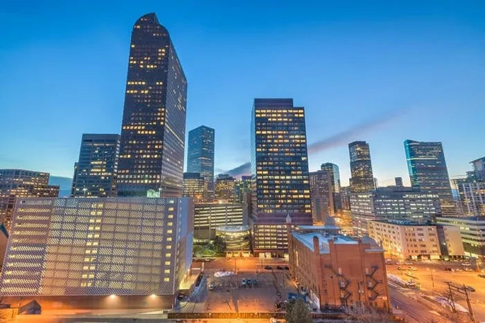Framed Print : Denver, Colorado, USA downtown cityscape at twilight Framed Print : Denver, Colorado, USA downtown cityscape at twilight