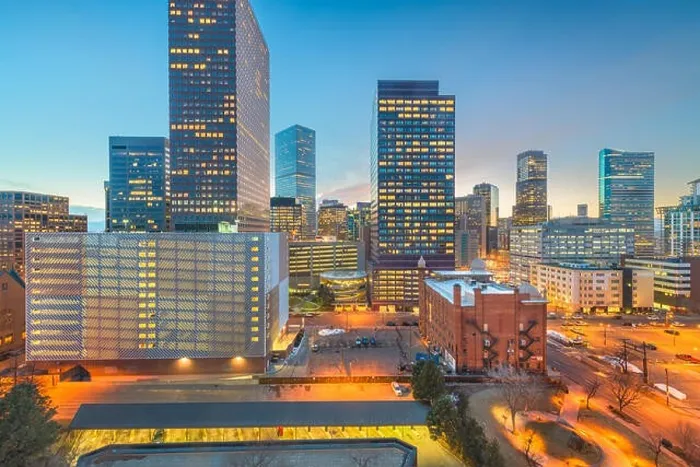 Framed Print : Denver, Colorado, USA downtown cityscape at twilight Framed Print : Denver, Colorado, USA downtown cityscape at twilight