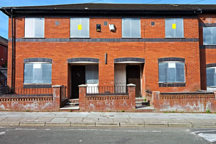 Framed Print : Derelict empty terraced houses being offered for sale for £1 each by Liverpool City Council Framed Print : Derelict empty terraced houses being offered for sale for £1 each by Liverpool City Council