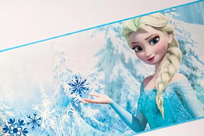 Framed Print : Details of Snow Queen Frozen self adhesive border - ideal for decorating girl's bedroom Framed Print : Details of Snow Queen Frozen self adhesive border - ideal for decorating girl's bedroom