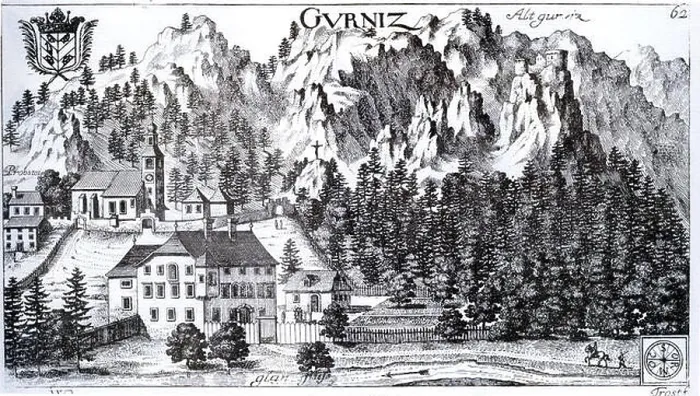 Framed Print : Deutsch: Burg Gurnitz im Jahre 1688 in Ebenthal in Kärnten / Kärnten / Österreich / Europäische Union Framed Print : Deutsch: Burg Gurnitz im Jahre 1688 in Ebenthal in Kärnten / Kärnten / Österreich / Europäische Union