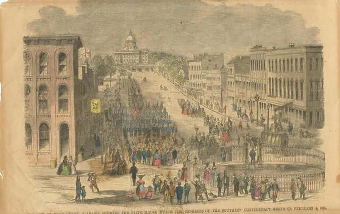 Framed Print : Dexter Avenue Montgomery 1861 color Framed Print : Dexter Avenue Montgomery 1861 color