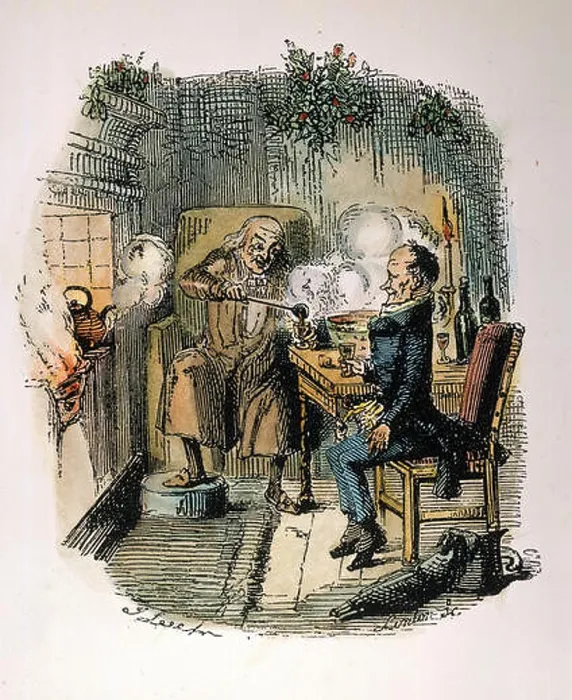 Framed Print : DICKENS: A CHRISTMAS CAROL. / nEbenezer Scrooge and Bob Cratchit Framed Print : DICKENS: A CHRISTMAS CAROL. / nEbenezer Scrooge and Bob Cratchit