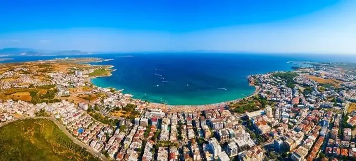 Framed Print : Didim city beach aerial panoramic view. Didim is a town in Aydin Province in Turkey Framed Print : Didim city beach aerial panoramic view. Didim is a town in Aydin Province in Turkey